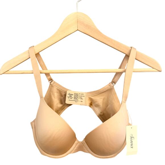 Soma Enhancing Shape Full Coverage Bra Soft Tan Size 34B New - Picture 1 of 7